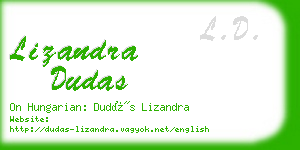 lizandra dudas business card